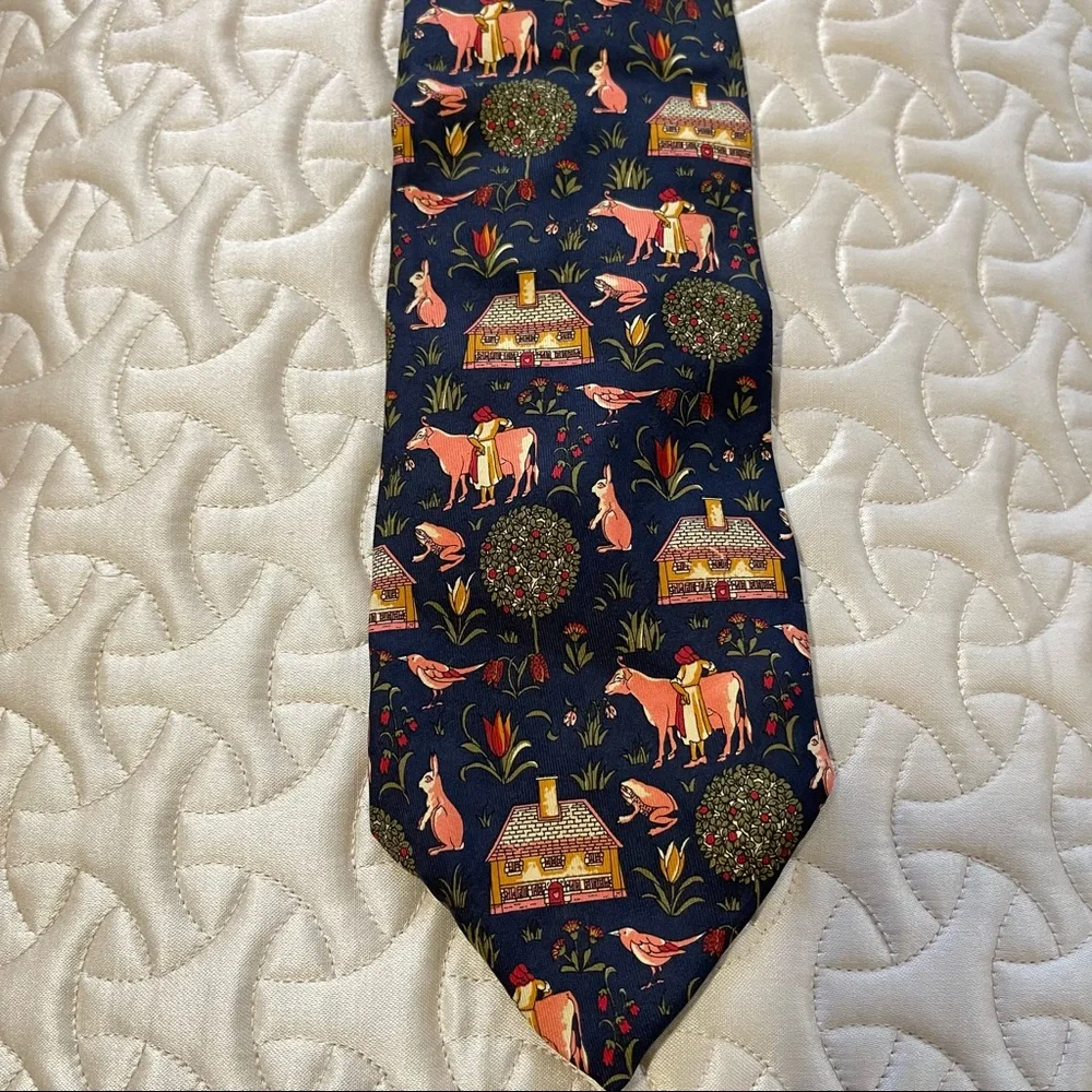 π Lovely Vintage Italian silk tie - Picture 2 of 7